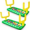 2 Pack Inflatable Football Field Cooler Football Party Drink Cooler Football Party Decor Inflatable Ice Serving Bar for Sports Party Supplies Drink Beer Food, 28 x 53 in