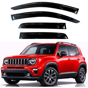 KPY Rain Guards Fit for 2015-2024 Jeep Renegade, Out-Channel Window Visors Vent Wind Deflectors 4PC, Car Accessories for 15-24 Renegade