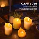 Pure Beeswax Candles, Large Candles Beeswax Pillar Candles Set of 6-120 Hour Burn Time, Wedding Candle or Large Candle for Home Interior, Large - 2x2 inches