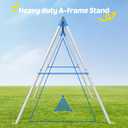 Trekassy Swing Sets for Backyard, 440lbs Heavy Duty A-Frame Metal Swing Stand with 1 Saucer Swing and 1 Toddler Swing Outdoor Kids Play Equipment for Playground Playset (Patented)