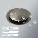 Brushed Bathtub Drain Stopper, Universal Pop Up Bath Drain, Hidrop Tip Toe Tub Drain Stopper, Conversion Kit Assembly, Replaces Lift and Turn, Tip-Toe and Trip Lever drains for Tub, EZ Install (Brushed)