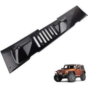 MUCO New Front Windshield Cowl Cover Panel 55395321AA Compatible with JK Wrangler 07 08 09 10 11 12 13 14 15 16 17 18 Hood Cowl Panel Windshield Wiper Panel 55395321AC Metal Cowl Grille Panel