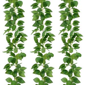Giegxin 3 Pcs 6ft Green Artificial Silk Rose Leaf Table Garland, Hanging Greenery Vine Fake Greenery Hanging Plants Leaf Garland Decoration for Home Bedroom Wall Party Wedding Decor Giegxin 3 Pcs 6ft Green Artificial Silk Rose Leaf Table Garland, Hanging Greenery Vine Fake Greenery Hanging Plants Leaf Garland Decoration for Home Bedroom Wall Party Wedding Decor