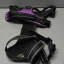 PHOEPET Reflective Dog Harness Large Breed Adjustable No Pull Vest with Handle 2 Metal Rings 3 Buckles [Easy to Put on & Take Off](L, Purple)