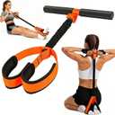 Pedal Resistance Band with Handle | Upgraded 55LBS Exercise Resistance Bands for Core, Abs, Legs, Glutes, Arms, Strength, Physical Therapy, Pilates, Sit Up Workout Equipment for Women Home Gym