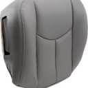 922 or 92i Pewter Gray Front Driver Side Bottom Replacement Microfiber Leather Seat Covers Compatible with Chevy Tahoe Suburban Silverado Avalanche Sierra Yukon 2003 2004 2005 2006