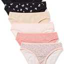 Amazon Essentials Women's Cotton Bikini Brief Underwear, 6 packs, XL