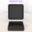 Furniture Coasters, Furniture Caster Cups - Non Slip Furniture Pads Hardwoods Floors - Non Skid Furniture Grippers,Square Silicone Furniture Feet Caps, (Black, 8Pcs 3")