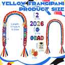 Crayon Graduation Leis Kids Kindergarten Class of 2026 Preschool Ribbon Leis Kits Bulk Graduation Necklace for Classroom Preschool Grad Party Gift Decorative