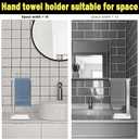 Standing Hand Towel Holder with Marble Base, 304 Stainless Steel Towel Rack, Countertop Stand Towel Ring for Bathroom (Brushed Nickel)
