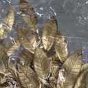 Christmas Wreath Golden Leaves Xmas Wreath Artificial Garland Door Front Hanging Garland for Xmas Festival Door Wall Windows Decor 3 PCS