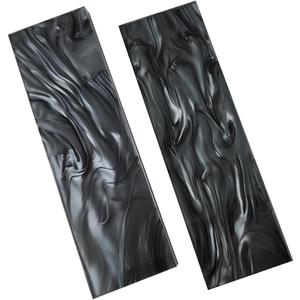 Cool Hand 2 Pcs Acrylic Knife Handle Scales Slabs Custom DIY Tool Material for Knives Making Blanks Blades, Synthetic Black Pearl