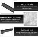 2 PCS Leather Car Seat Gap Filler, Seat Crevice Plug Blocker to Fill Gap Between Seat and Console, Universal Auto Seat Gap Filler Organizer Stops Things from Dropping (Black)