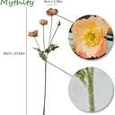 Set of 6 Poppies Flowers Artificial Silk Flowers with Long Stems Faux Wildflowers Bouquet for Vases Oil Pastel Style for Wedding Party Indoor Home Office Decor (Gradient Coral)