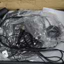 Crystal Floor Lamps for Living Room, Glass Modern Floor Lamp with Shelves, Mid Century Standing Lamps with Table, Brass Tall Lamp with Crystal Shade Vintage Retro Corner Floor Lamp (Black)