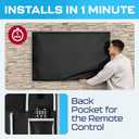 Garnetics Outdoor TV Cover 32 Inch Waterproof, Weatherproof TV Enclosures with Smart Shield Screen Protectors, Ideal for Outdoor Use, Moving, and Storage - Black