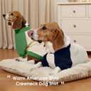 FUAMEY Dog Sweatshirt Fleece Lined for Extra Small Dogs,Dog Pullover Sweater Soft Dogs Warm Sweaters Puppy Stretchy Clothes Winter American Style Raglan Sleeve Crewneck Pullover Green XS