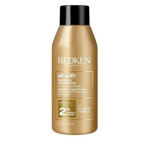 Redken All Soft Shampoo  Moisturizes & Hydrates Dry, Brittle Hair, Gently Cleanses and Softens, With Argan Oil, Safe For ColorTreated Hair, 1.7 Fl Oz