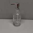 Oggi 12oz Round Glass Lotion and Soap Dispenser for Kitchen or Bath-Clear
