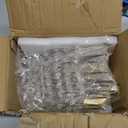 Modern Small Crystal Ceiling Light Fixture, 4-Light Gold Crystal Sputnik Firework Chandelier, Semi Flush Mount Ceiling Light Fixtures for Bedroom Kitchen Hallway Entryway Bathroom(H9.5'' x W17.7'')