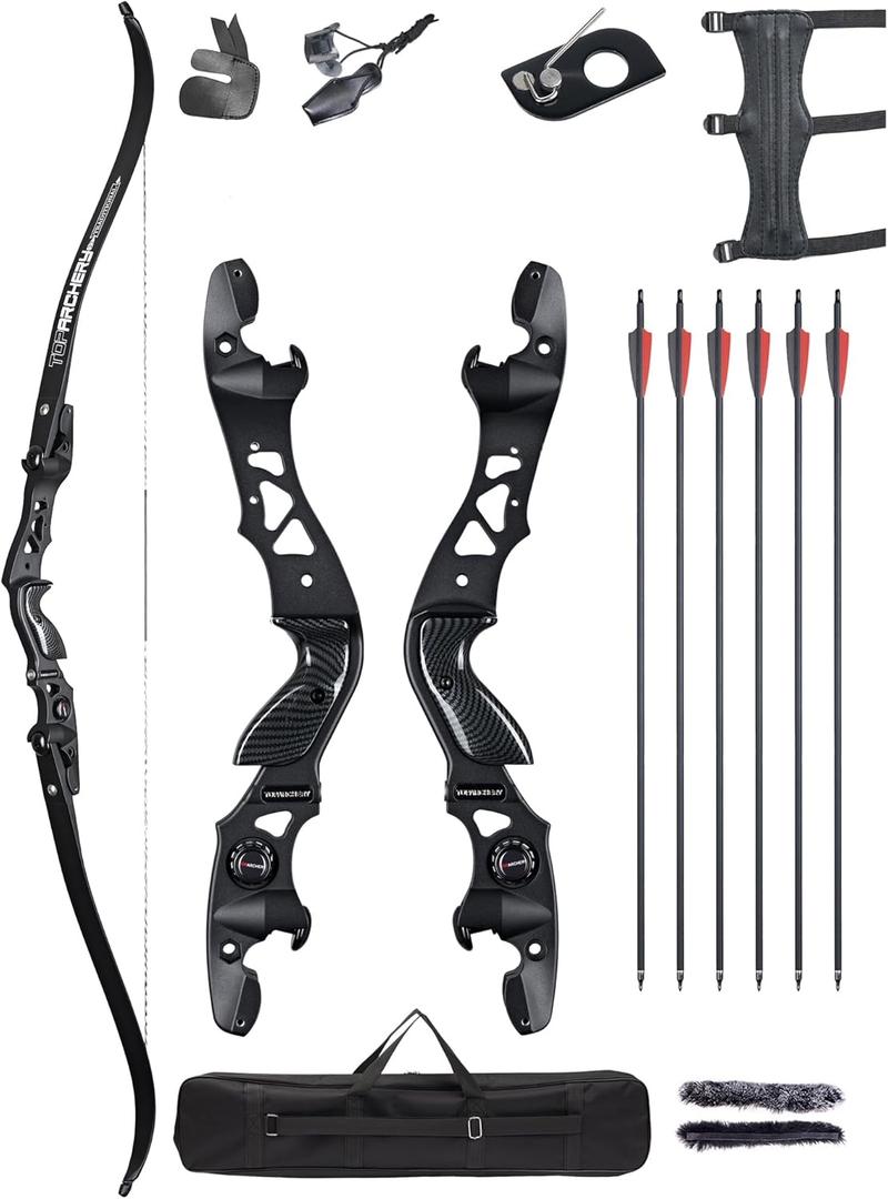 ILF Takedown Recurve Bow for Adult & Youth Beginner,Bow and Arrow Set 62" Recurve Hunting Bow for Outdoor Training Practice Right Hand (25lb)