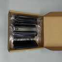 Ravinte Hardware 10 Pack Black Cabinet Handles, 4 Inch (102mm) Finger Edge Pulls, 3 Inch Hole Center, Finger Pulls for Cabinets