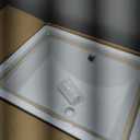 Undermount Bathroom Sink Rectangle, Hugsleek Interior Bowl Size 16 x 12 inch White Porcelain Ceramic Vessel Sink Under Counter Exterior Size 18x14in Rectangular Bath Sink Basin Lavatory Fireclay