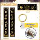 LED Ramadan Mubarak Banner Decorations Eid Mubarak Lights Banner