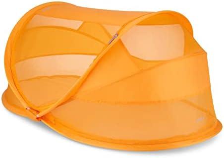 Joovy Gloo Portable Play Tent For Kids Featuring UPF 50 Sun Protection, Easy Pop-Up Setup, Bug-Proof Ultra-Fine Mesh, Self-Inflating Pad, And Roll-Down Shade Opening (Zinnia, Regular)