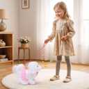 Golray Dog Toys for Kids Girls, Stroller & Electronic Interactive Stuffed Dog Plush Can Walk Bark, 10 Pcs Toddler Girl Toy Dog Puppy Pet Care Pretend Play Set, Birthday Gifts for Little Girl 3 4 5 6 7