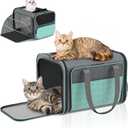 Cat Carrier for Airline Approved: Soft-Sided Cat Carrier Expandable for Small Dogs up to 15LBS - Pet Travel Bag for TSA Approved - Breathable for Airplane Camping Outdoor