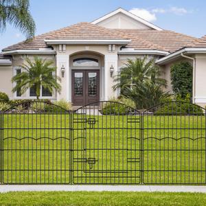 Decorative Garden Fence 6 Panels 13.4 ft (L)32in (H) Metal Garden Fences with 5 Panels + 1 Gate, No Dig Animal Barrier Fencing Rustproof Wire Border Temporary Dog Fence for Patio Yard Lawn Outdoor Decorative Garden Fence 6 Panels 13.4 ft (L)32in (H) Metal Garden Fences with 5 Panels + 1 Gate, No Dig Animal Barrier Fencing Rustproof Wire Border Temporary Dog Fence for Patio Yard Lawn Outdoor