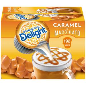 International Delight Coffee Creamer Singles, Caramel Macchiato, 192 Count (EXP 12/07/26)