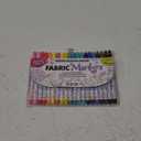 Tulip Permanent Nontoxic Fabric Markers Rainbow 20 Pack - Fine Tip, Minimal Bleed & Fast Drying - Premium Quality for T-shirts, Clothes, Shoes, Bags & Other Fabric Materials
