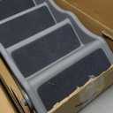 Foldable Non-Slip Pet Stairs for Small Dogs and Cats, Senior Pets, Easy to Climb, 14.6" x 22.75" x 19.5", Grey