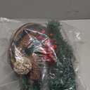 Artificial Christmas Hanging Basket Flocked with Mixed Decorations and Outdoor Decoration,for Decorated with Frosted Pine Cones, Berry Clusters