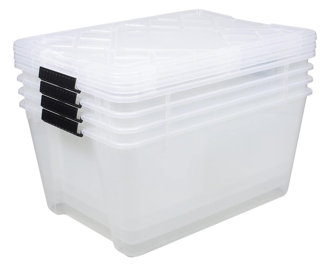 Instaview Storage Container With Latch Handles/Snap Lids,