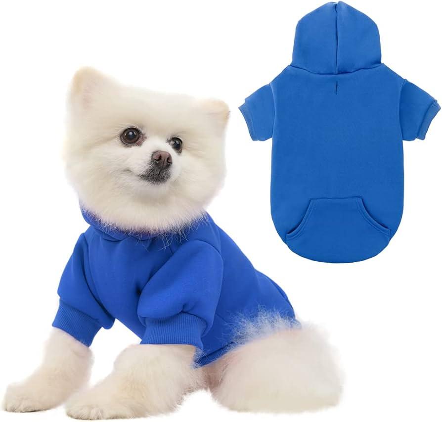 Dog Hoodie Warm Hood Dog Sweater Cold Weather M