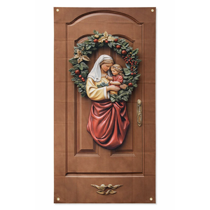 Virgin Mary and Baby Jesus Banner, Size 71 x 35