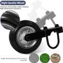 Gate Wheel for Metal Swing Gate with 1-5/8" Thru 2-1/8" Gate Frames, Gate Support Wheel for Chain Link Fence, Prevent Gate from Dragging, Black(1 Pack)