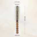 Boar Bristle Round Brush 2.75 Inch | Solid Wood Barrel, Cork Handle, 2.4 oz Blowout Brush for Fine to Medium Hair