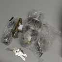 Door Levers Interior Keyed Difference Entry Front/Bedroom Door Handles for Left and Right Opened Door with Lock and Keys Set in Satin Nickel (1)