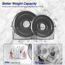 HYBRIDEAS Clear Shower Caddy Suction Cup Shelf Organizer with Hooks Removable Shower Basket Light Luxury Style Punch-Free Dorm Wall Storage Rack for Kitchen Bathroom Set of 3