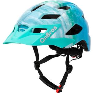 OnBros Kids Bike Helmet - Bike Helmets for 5-14 Boys or Girls with Visor, Children Bicycle Helmet for Skateboard Mountain Scooter Road Cycling, Lightweight and Adjustable 50-57CM