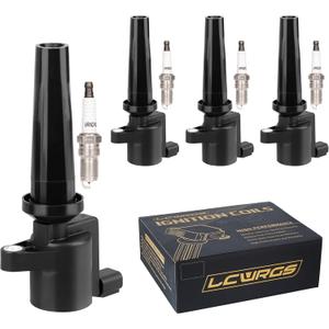 Set of 4 Ignition Coil Pack and Spark Plugs Fits for Ford Fusion Escape C-Max Transit Connect Lincoln MKZ Mercury Mariner Milan 2010 2011 2012 2013 2014 2015 2016 2.5 2.0 L4 Replaces# DG507