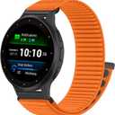 Hook Loop 22mm Watch Band Compatible With Garmin Forerunner 265/255/Vivoactive 4/Venu 3/2/Venu 4 45mm Band,Soft Nylon Sport Smartwatch Bands for Galaxy Watch 3 45mm/for Amazfit Helio/Bip 6/5/Balance 2