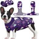 PetWarm Recovery Suit for Male Dogs Neutered, Dog Surgical Recovery Suit, Spay and Neuter, Prevents Licking After Surgery Onesie, Pet Recovery Suit for Dogs, Unicorn Pattern, Purple, XL (X-Large (Back:20.1-24.8'', Weight:42-75LB)