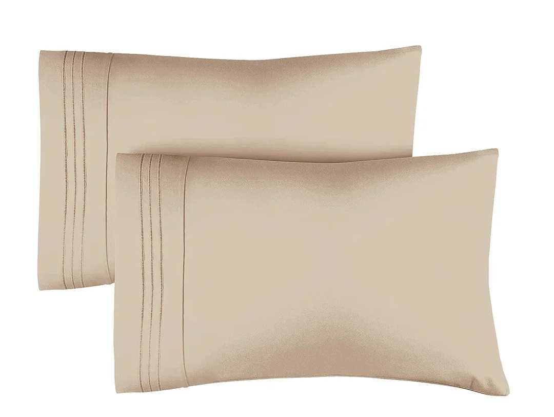 Queen Pillow Cases Set of 2 - Ultra Soft Hotel Quality Pillowcase Covers - Comfy, Cozy & Wrinkle Free - Shrinkage, Stain and Fade Resistant - Machine Washable Pillow Protectors - 2 Piece Set - Cream