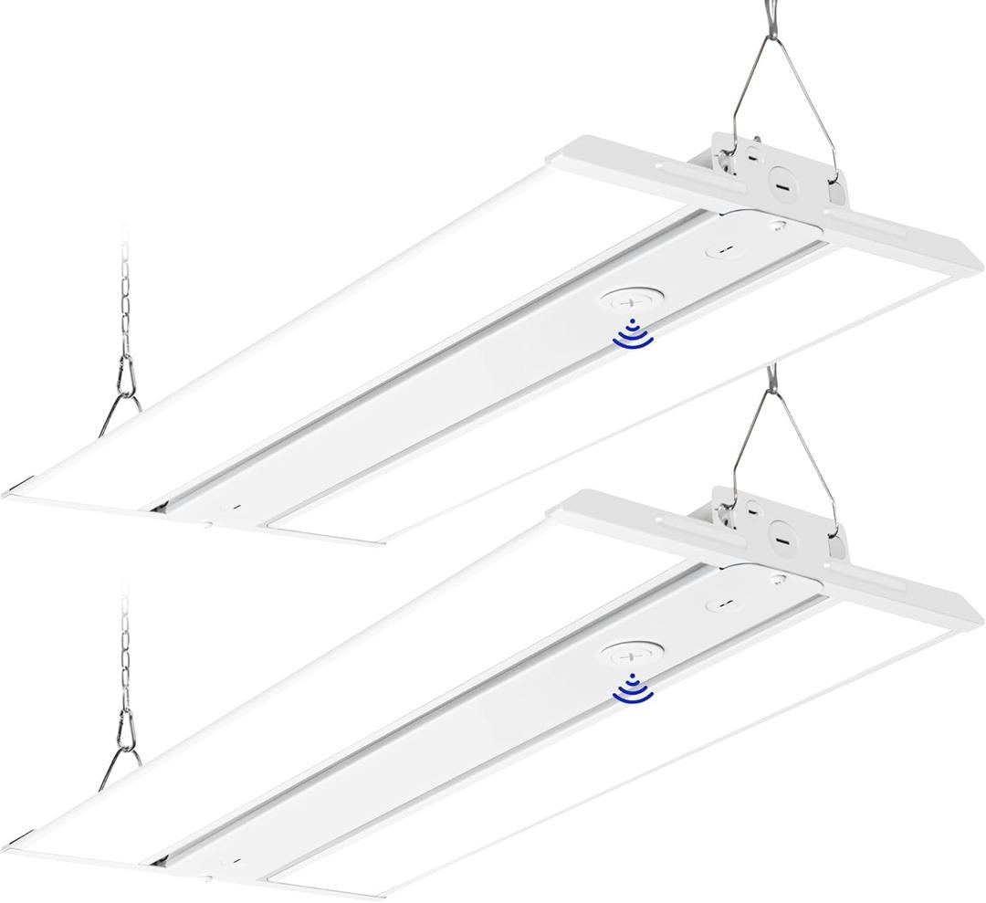 hykolity LED Linear High Bay LED Shop Lights 2FT With PIR Sensor Base,165W/132W/99W Power Tunable, 22275LM/17820LM/13365LM 5000K High Bay LED Linear Light Lighting Fixtures for Garage Warehouse, 2 Pack