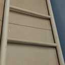 Free Standing Wooden Towel Rack for Bathroom, 4/5/6 Tier Ladder Design Towel Holder, Space-Saving Bath Towel Stand with Multiple Colors, Easy to Assemble (Natural,40 * 160CM)